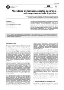 Nueva ventana:NTP 757: Alteradores endocrinos: aspectos generales, estrategia comunitaria. Agencias (pdf, 355 Kbytes)