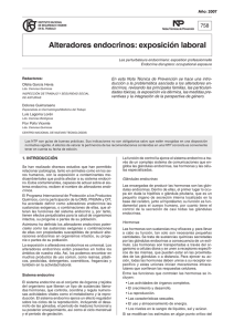 Nueva ventana:NTP 758: Alteradores endocrinos: exposición laboral (pdf, 177 Kbytes)