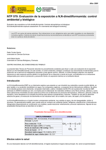 Nueva ventana:NTP 579: Evaluación de la exposición a N,N-dimetilformamida: control ambiental y biológico (pdf, 263 Kbytes)
