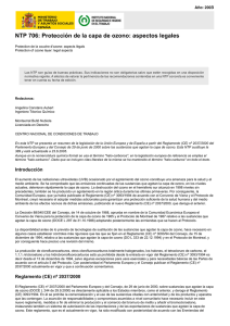 Nueva ventana:NTP 706: Protección de la capa de ozono: aspectos legales (pdf, 351 Kbytes)