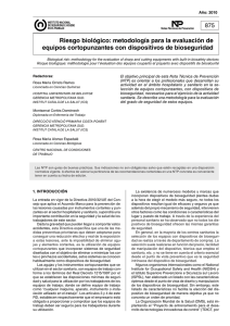 Nueva ventana:NTP 875: Riesgo biológico: metodología para la evaluación de equipos cortopunzantes con dispositivos de bioseguridad (pdf, 339 Kbytes)