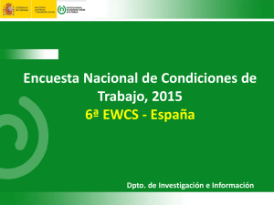 Nueva ventana:Avance de Resultados Abril 2016 - Encuesta Nacional de Condiciones de Trabajo, 2015 6ª EWCS - España (pdf, 1,32 Mbytes)