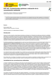 Nueva ventana:NTP 347: Contaminantes químicos: evaluación de la concentración ambiental (pdf, 259 Kbytes)