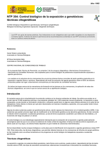 Nueva ventana:NTP 354: Control biológico de la exposición a genotóxicos: técnicas citogenéticas (pdf, 232 Kbytes)