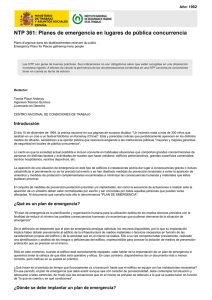 Nueva ventana:NTP 361: Planes de emergencia en lugares de pública concurrencia (pdf, 301 Kbytes)