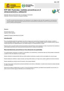 Nueva ventana:NTP 268: Pesticidas: medidas preventivas en el almacenamiento y utilización (pdf, 198 Kbytes)