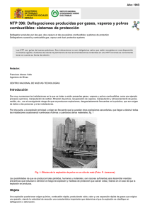 Nueva ventana:NTP 396: Deflagraciones producidas por gases, vapores y polvos combustibles: sistemas de protección (pdf, 552 Kbytes)