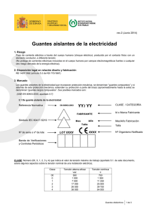 Nueva ventana:Guantes dieléctricos (pdf, 118 Kbytes)