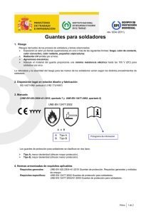 Nueva ventana:Guantes para Soldadores (pdf, 337 Kbytes)