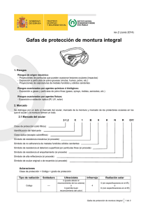 Nueva ventana:Gafas de protección de montura integral (pdf, 182 Kbytes)