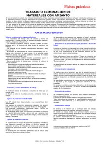 Nueva ventana:Trabajo o eliminación de materiales con amianto - Año 2001. (FP rev 16) (pdf, 46 Kbytes)