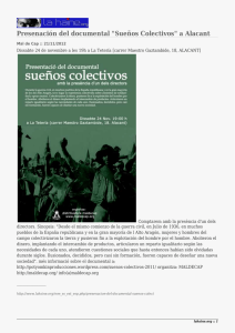 Presenación del documental &#34;Sueños Colectivos&#34; a Alacant