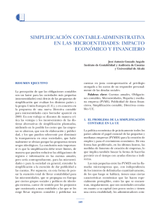 Simplificación contable-administrativa en las microentidades. Impacto económico y financiero