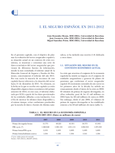 El seguro español en 2011-2012