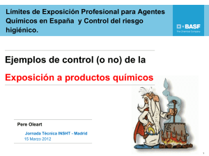Nueva ventana:Pere Oleart - Ejemplos de control (o no) de la Exposición a productos químicos (pdf, 2,56 Mbytes)