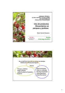 Nueva ventana:Uso de productos fitosanitarios en parques y jardines. Pedro Torrent Chocarro - CNMP-INSHT (pdf, 8,18 Mbytes)