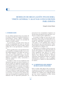 3. Modelos de regulación financiera. Visión general y algunas conclusiones para España