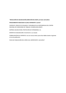 Nueva ventana:Procedimiento Negociado 15/2012, Expediente 12/3137: Servicio de vigilancia y seguridad en las dependencias del Centro Nacional de Condiciones de Trabajo, de Barcelona (INSHT) (pdf, 98 Kbytes)