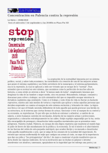 Concentración en Palencia contra la represión