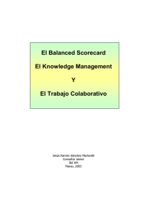 El Balanced Scorecard, El Knowledge management y El Trabajo colaborativo