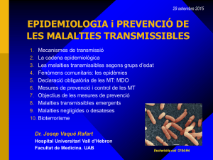 Epidemiologia i vigil ncia de les malalties transmissibles