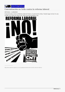 Concentración en Ávila contra la reforma laboral