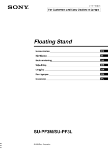 Floating Stand SU-PF3M/SU-PF3L For Customers and Sony Dealers in Europe Instrucciones
