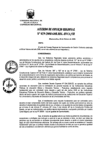 AClJERDO DE CONSEJO REGIONAL N° 029-2008-GOB.REG.-HVCA/CR CONSEJO REGIONAL