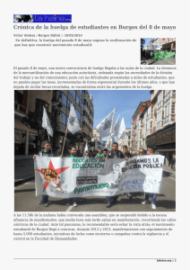Crónica de la huelga de estudiantes en Burgos del 8...
