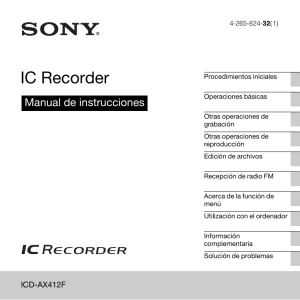 IC Recorder Manual de instrucciones