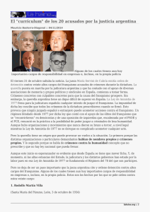 El &#34;currículum&#34; de los 20 acusados por la justicia argentina