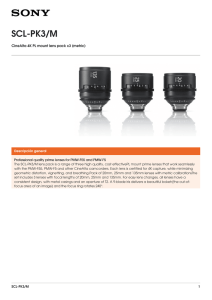 SCL-PK3/M CineAlta 4K PL mount lens pack x3 (metric)