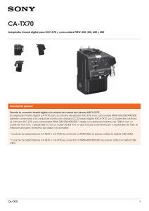 CA-TX70 Adaptador triaxial digital para HXC-D70 y camcorders PMW-320, 350, 400...