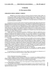 publicada en el BOJA (Boletín Oficial de la Junta de Andalucía) del pasado 21 de octubre