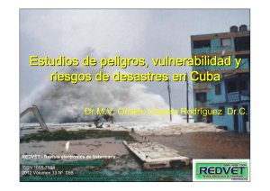 Estudios de peligro, vulnerabilidad y riesgos de desastres en Cuba