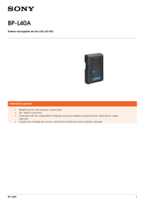 BP-L40A • Batería recargable de Ión-Litio (43 Wh)