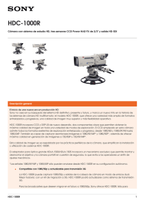 HDC-1000R Cámara con sistema de estudio HD, tres sensores CCD Power...