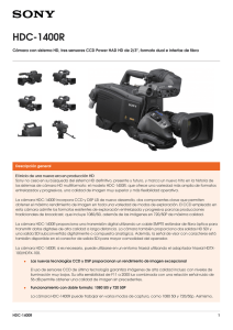 HDC-1400R Cámara con sistema HD, tres sensores CCD Power HAD HD...