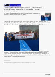 [Murcia] Plataforma Agua publica 100% denuncia la