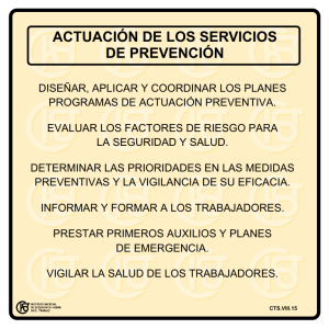 Nueva ventana:Actuación de los servicios de prevención (pdf, 20 Kbytes)