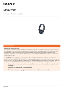 MDR-7505 Auriculares profesionales compactos