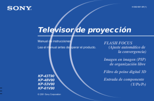 Televisor de proyección KP-43T90 KP-48V90 KP-53V90
