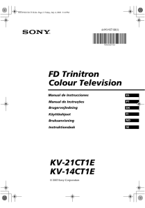 FD Trinitron Colour Television KV-21CT1E KV-14CT1E