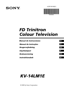FD Trinitron Colour Television KV-14LM1E Manual de Instrucciones