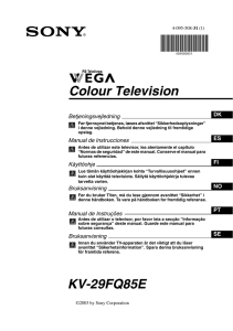 Colour Television Betjeningsvejledning DK 31