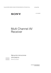 Multi Channel AV Receiver Manual de instrucciones STR-DN2010