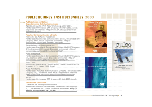 Publicaciones institucionales editadas durante 2003 (pdf)