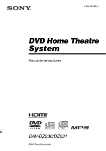 DVD Home Theatre System DAV-DZ230/DZ231 Manual de instrucciones