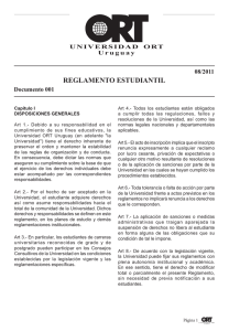 Reglamento Estudiantil - Universidad ORT Uruguay