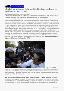 Libertad para Ramses Villarreal! (Activista acusado por los